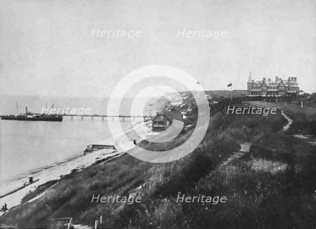 'Totland Bay - An Excursion Steamer at the Pier', 1895. Artist: Unknown.