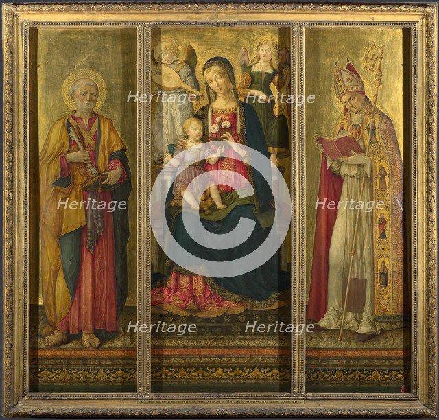 Virgin and Child with Saints Peter and Nicholas, 1479. Artist: Benvenuto di Giovanni (ca. 1436-1518)