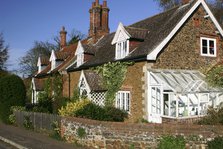 Cottages in the village of Castle Rising, King's Lynn, Norfolk, 2005 