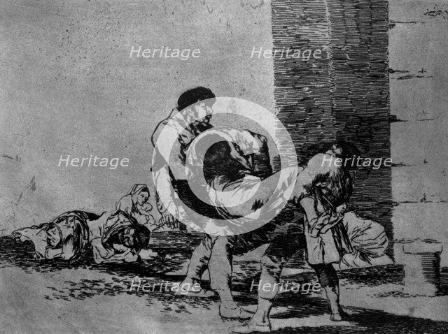The Disasters of War, a series of etchings by Francisco de Goya (1746-1828), plate 56: 'Al cement…