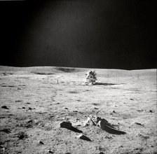 Apollo 14 EVA View, lunar surface, 1971.  Creator: Edgar Mitchell.