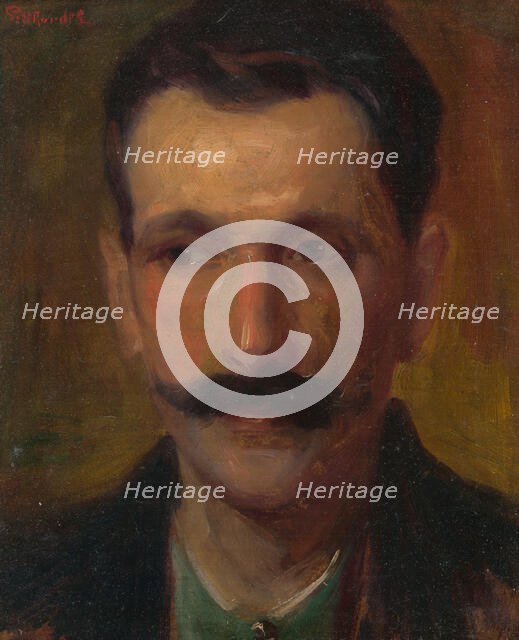 Man's Head, around 1900. Creator: Ludovit Pitthordt.