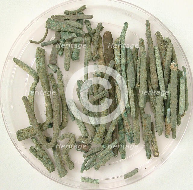 Pin and Wire Fragments, Coptic, 4th-7th century. Creator: Unknown.