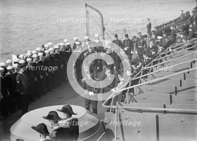 Daniels, Josephus, Secretary of The Navy, 1913-1921. Target Practice, 1913. Creator: Harris & Ewing.