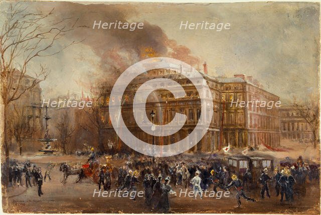 Fire at the Comedie-Francaise, March 8, 1900. Creator: Jean Baptiste Edmond Allouard.