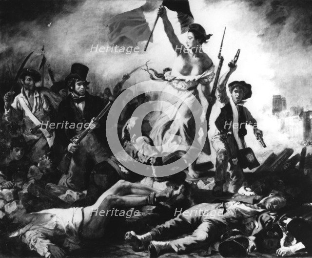 'La Liberte guidant le Peuple', 28th July 1830.  Artist: Eugène Delacroix
