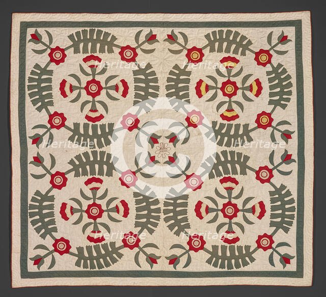 Quilt, late 1800s. Creator: Virginia E. Hicks.