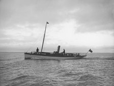 The steam yacht 'Narwhal' under way, 1913. Creator: Kirk & Sons of Cowes.
