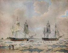 'The ships of Lord Mulgrave's expedition of discovery embedded in ice in the Polar Regions', 1774. Artist: John Cleveley the Younger.