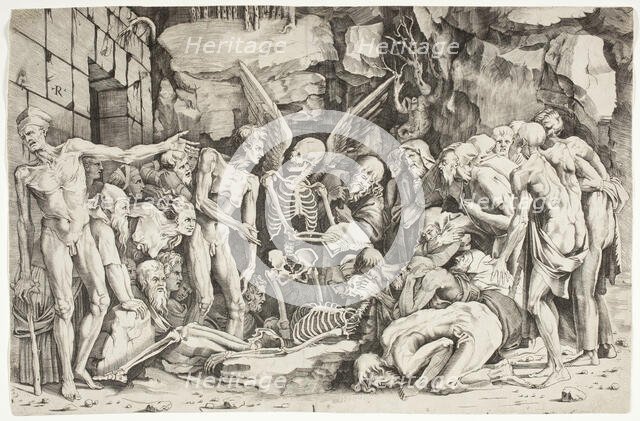 The Skeletons, between 1518 and 1525. Creators: Marco Dente, Baccio Bandinelli.