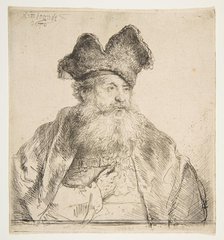Old Man with a Divided Fur Cap. Creator: Rembrandt Harmensz van Rijn.