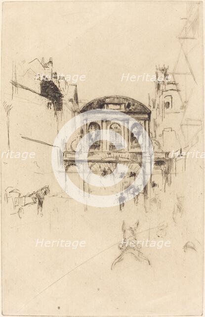 Temple Bar, c. 1877. Creator: James Abbott McNeill Whistler.