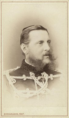 Grand Duke Konstantin Nicolaevich, head-and-shoulders portrait, facing right, between 1870 and 1886. Creator: Unknown.