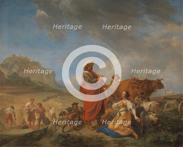 Ruth and Boas, 1640-1650. Creator: Nicolaes Berchem.