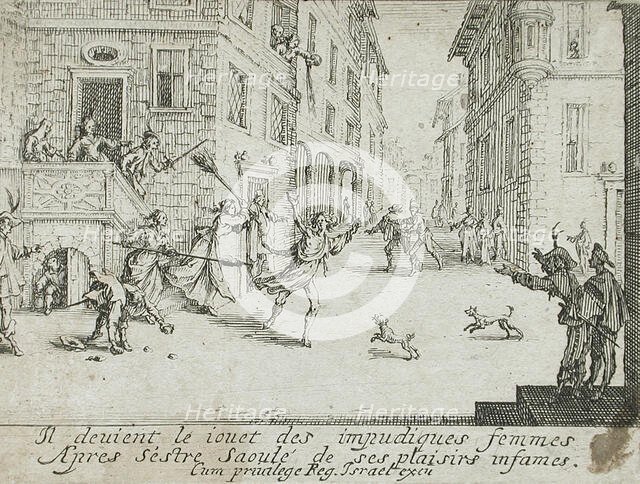 The Prodigal Son is Ruined, 1634. Creator: Jacques Callot.