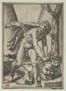 David with the head of Goliath, ca. 1515-16. Creator: Marcantonio Raimondi.