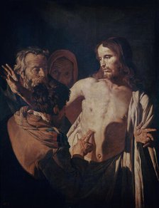 The Unbelief of St. Thomas, 17th century. Creator: Stom, Matthias ((1600-1650).