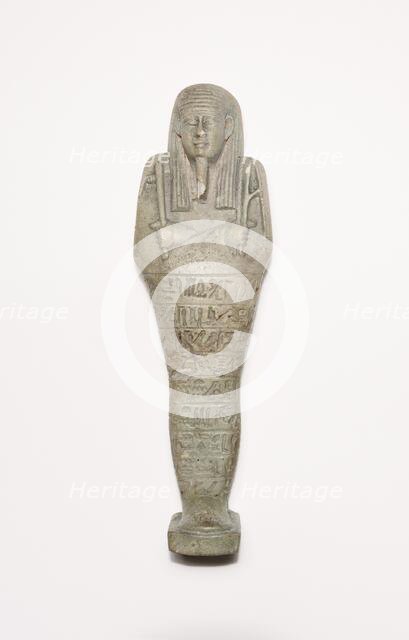 Ushabti (Funerary Figurine) of Horudja, Egypt, Late Period, Dynasty 30 (380-343 BCE). Creator: Unknown.
