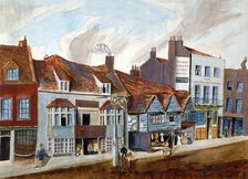The George Tavern and shop fronts, Newington Butts, Southwark, London, c1825.             Artist: Anon