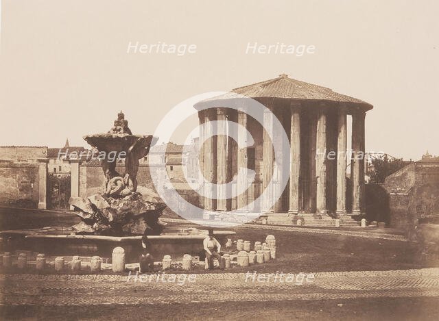Temple of Vesta, 1850s. Creator: Pietro Dovizielli.