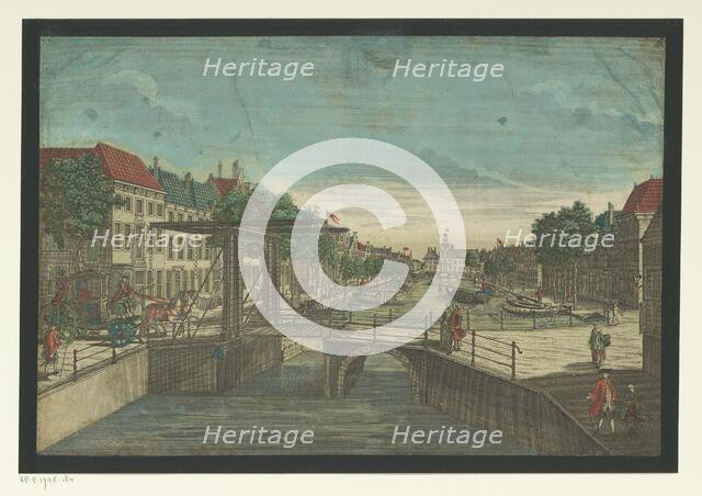 View of the Bierkade in The Hague, 1756-1801. Creator: Anon.