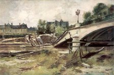 'The Bridge at the Aisne', France, 1915, (1926).Artist: Francois Flameng