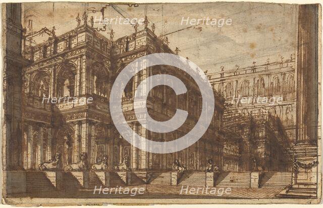 An Ancient Forum with Porticos, 1742/1743. Creator: Giovanni Battista Piranesi.