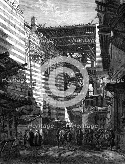 The Late Crisis in Egypt: the Gourieh, a street in Cairo, 1881. Creator: William James Palmer.