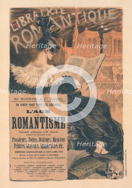 Affiche pour la "Librairie Romantique"., c1896. Creator: Eugene Samuel Grasset.