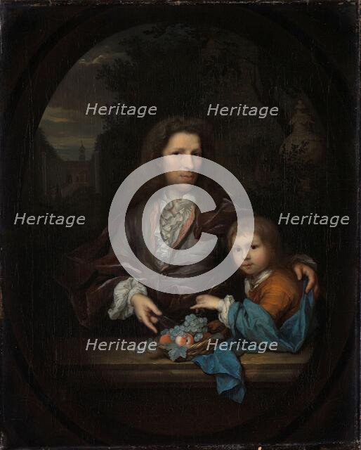 Jan van de Poll (1668-1745) and his Son Harmen Hendrick (1697-1772)., 1700-1729. Creator: Arnold Boonen.