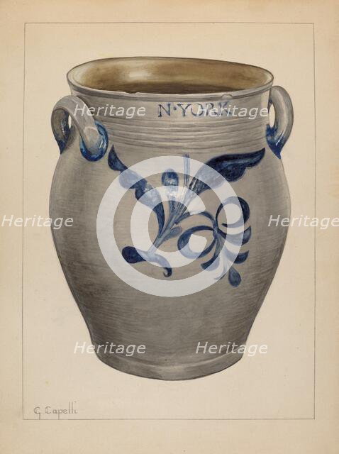 Jar, c. 1937. Creator: Giacinto Capelli.