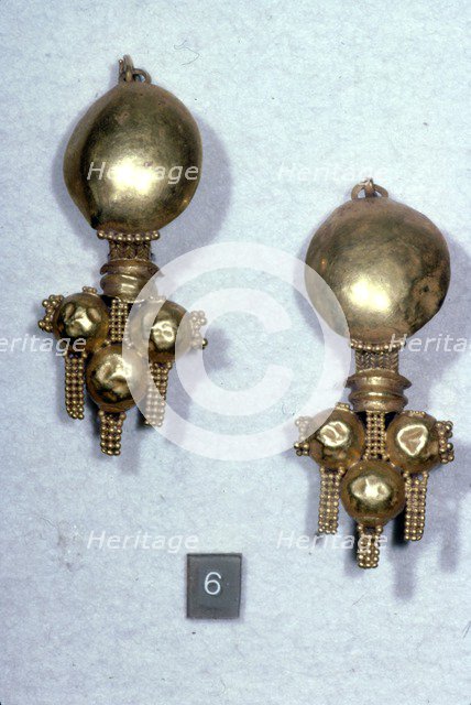 Roman Earrings from Samsun in Asia Minor, 3rd Century. Artist: Unknown.