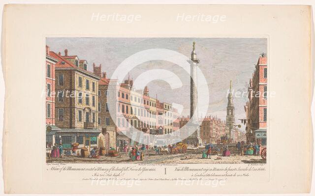 A view of the Monument erected in memory of the dreadfull fire in the year 1666', 1752. Creator: George Bickham III.