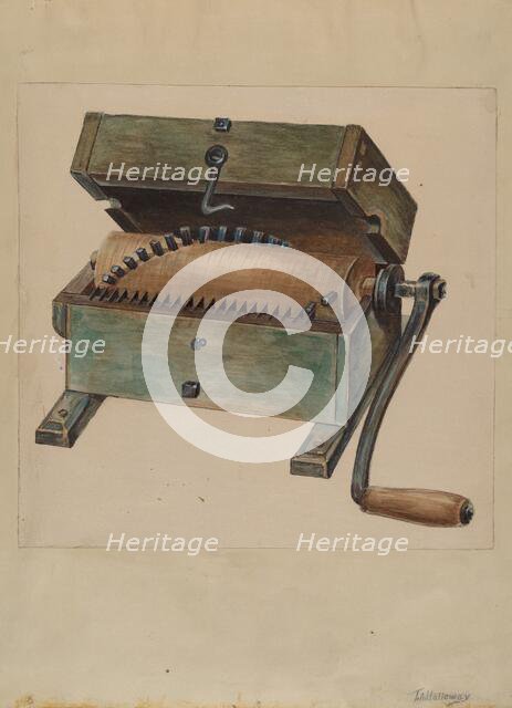 Meat Chopper, c. 1936. Creator: Thomas Holloway.