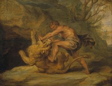 Samson and the Lion. Study, early-mid 17th century. Creator: Workshop of Peter Paul Rubens.