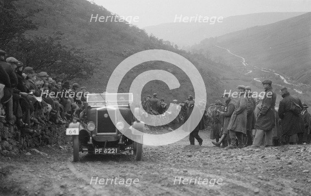 MG M type competing in the MCC Edinburgh Trial, 1931. Artist: Bill Brunell.
