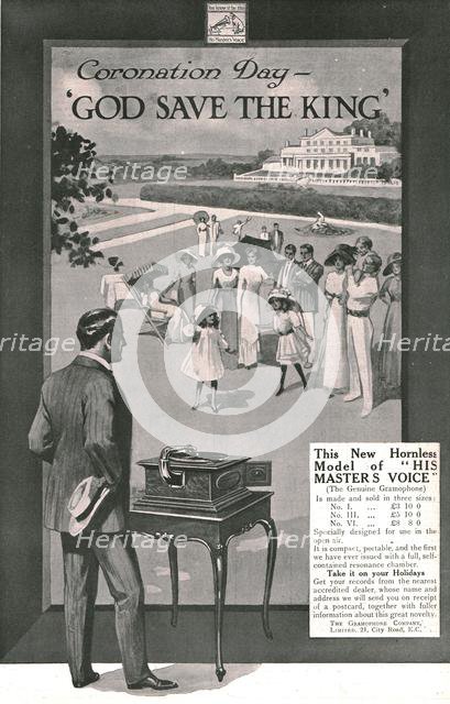 'His Master's Voice' advertisement, 1911. Creator: Unknown.