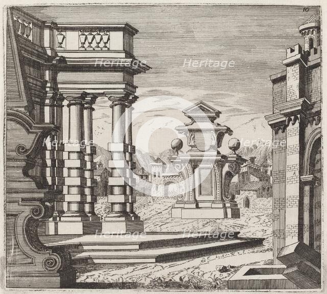 Architectural Fantasy with Portals and Monuments, before 1753. Creator: Giuseppe Antonio Landi.