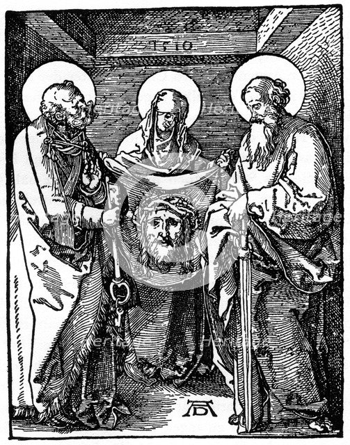 'St Veronica with the Sudarium between St Peter and Paul', 1510, (1936). Artist: Albrecht Dürer