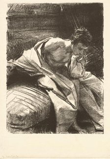 Study of a Seated Man, 1895. Creator: John Singer Sargent.