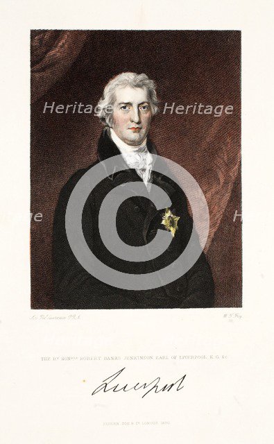 The Right Honourable Robert Banks Jenkinson,  Earl of Liverpool, K. G. & C., 1830. 