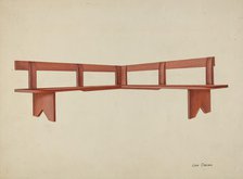 Shaker Porch Bench, 1935/1942. Creator: Lon Cronk.