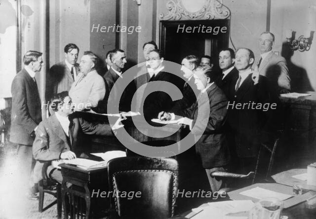 Sheriff & deputies in Ct., L.A. Calif, between c1910 and c1915. Creator: Bain News Service.