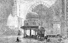 Royal Soc. Painters in Water Colours: "Int. Mosque of Sultan Hassan, Cairo" - E. A. Goodall, 1890. Creator: Unknown.