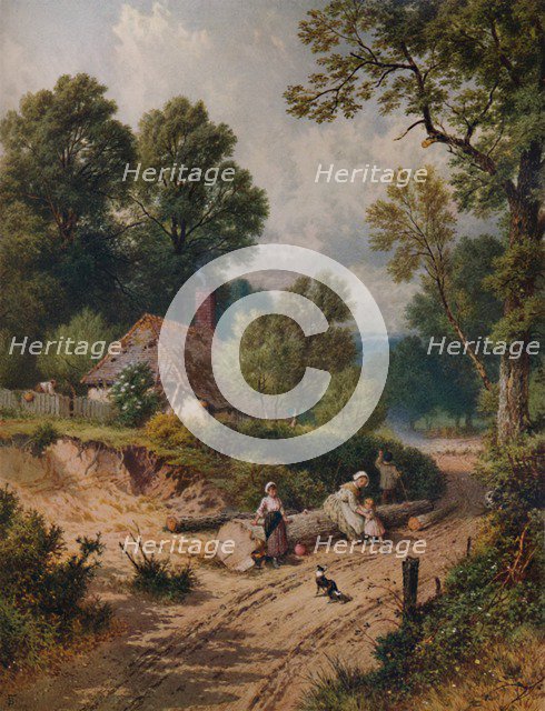 'The Green Lane', 19th century, (1935). Artist: Birket Foster.