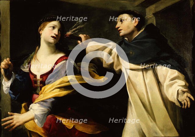 The Temptation of Saint Thomas Aquinas , c1632-1633. Creator: Gessi, Giovan Francesco (1588-1649).