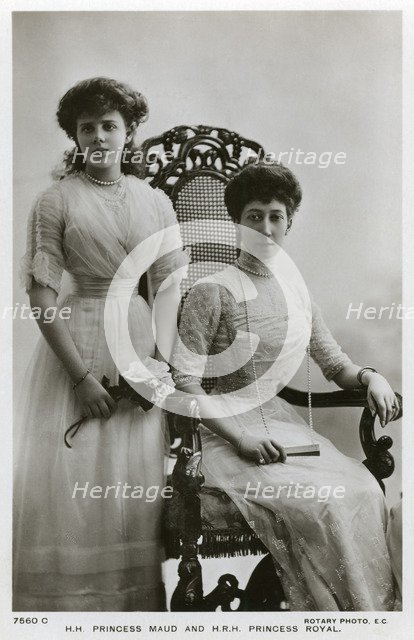 Princess Maud and the Princess Royal, c1907-c1910 (?). Creator: Unknown.