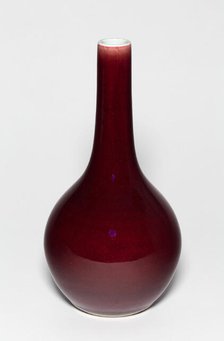 Bottle-Shaped Vase, Qing dynasty (1644-1911), Yongzheng reign mark and period (1723-1735). Creator: Unknown.