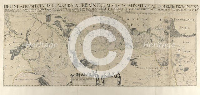 Map of Ukraine, 1650. Creator: Le Vasseur de Beauplan, Guillaume (ca 1600-1673).