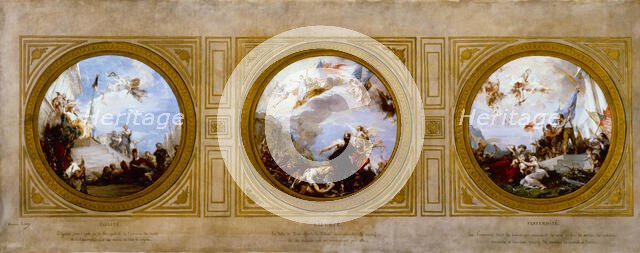 Sketch for the town hall of the 6th arrondissement: Equality. Freedom. Fraternity.
, c1887. Creator: Henri Leopold Levy.